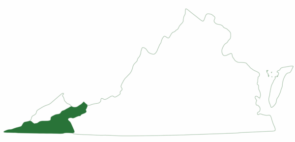 북부 지도 거북은 버지니아의 북쪽 아래 지역에서 발견됩니다.